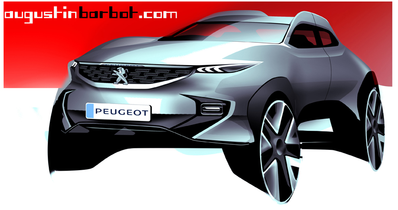 Augustin BARBOT- PEUGEOT SUV 3008 bold design sketch